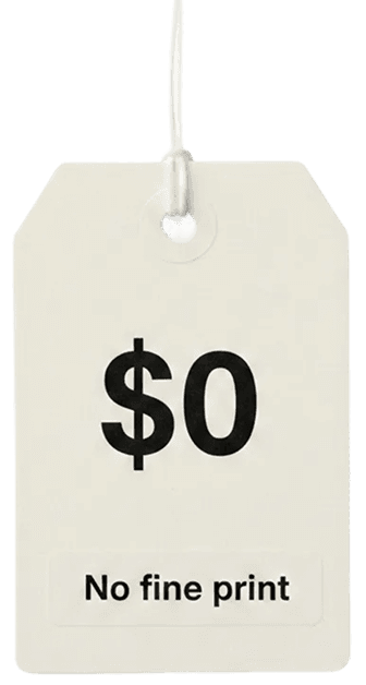 Zero deductible price tag